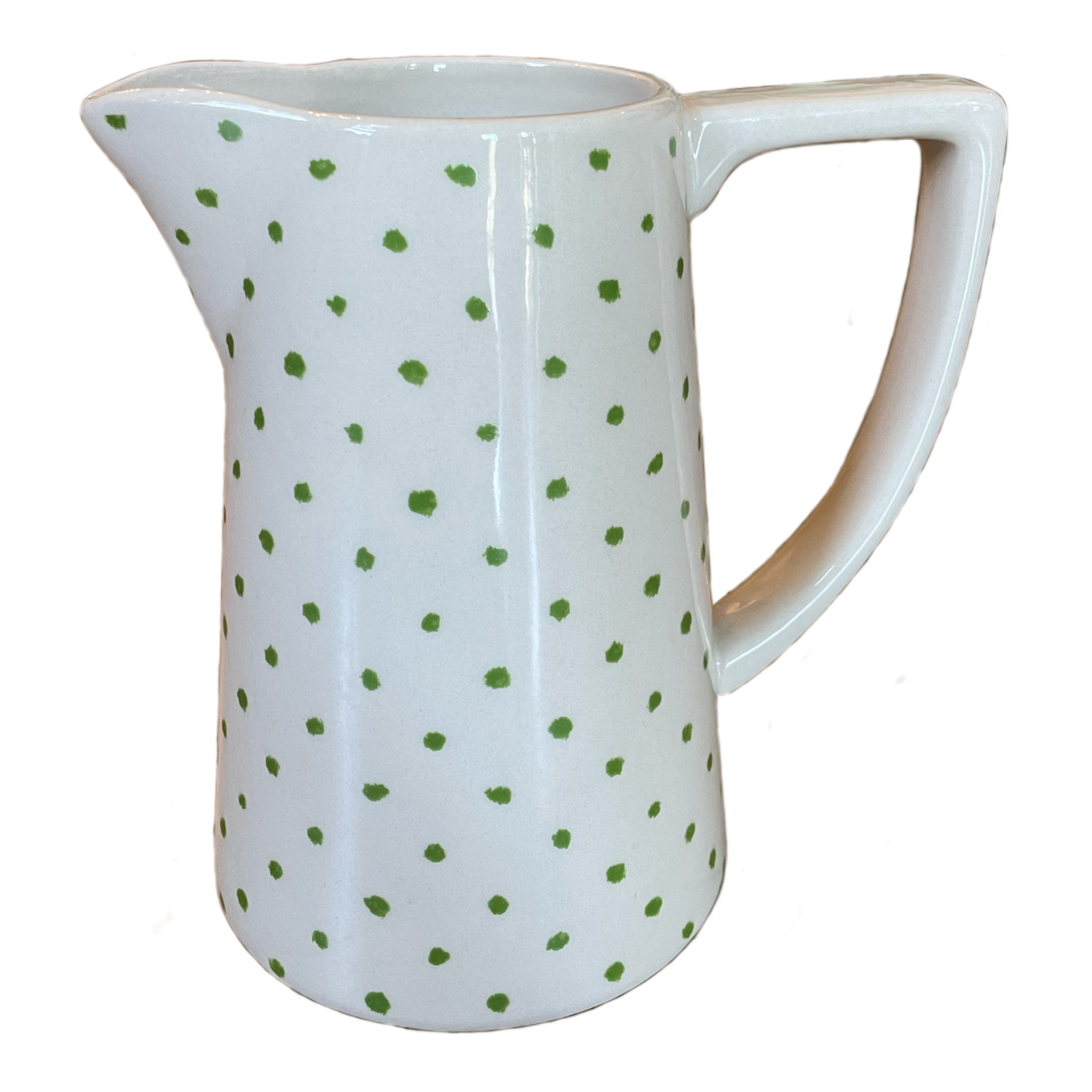 Ceramic Green Polka Dot Pitcher