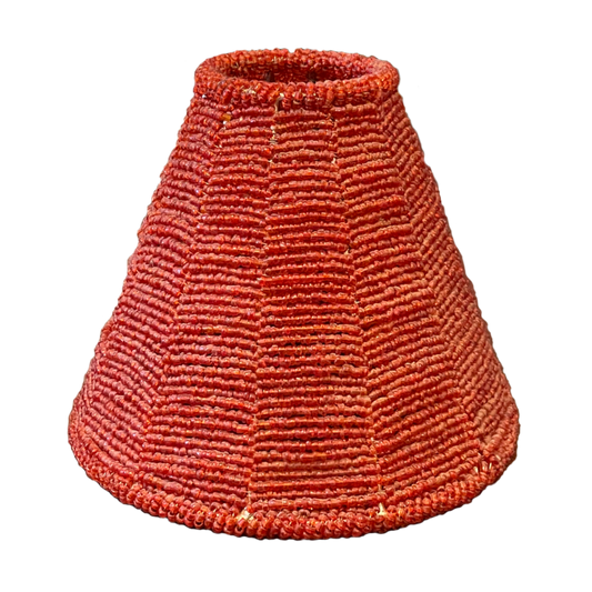 Red Beaded Mini Lampshade