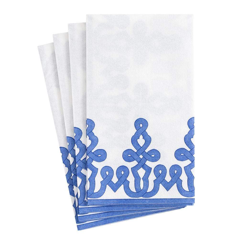 Riviera Blue Paper Linen Napkins