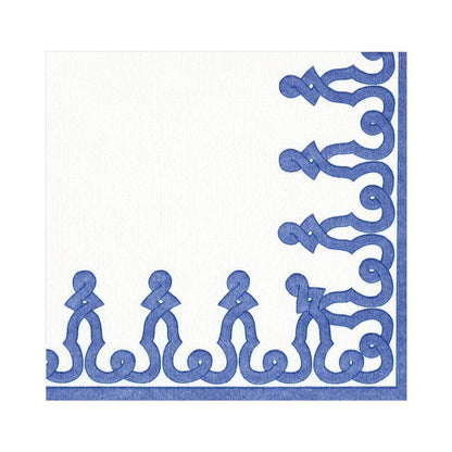 Riviera Blue Paper Linen Napkins