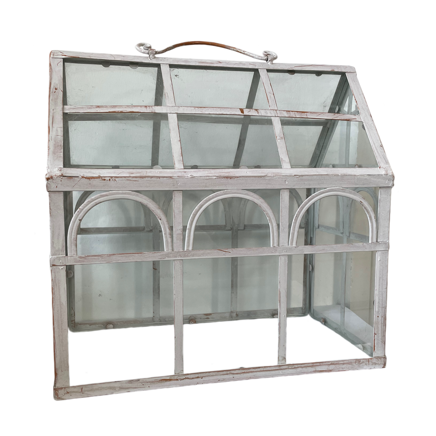 White Frame Glass Terrarium
